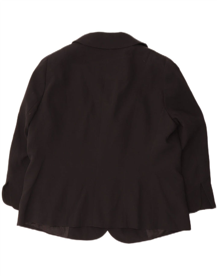 Luisa Spagnoli Chaqueta Blazer para Mujer UK 40 XL Seda Negra
