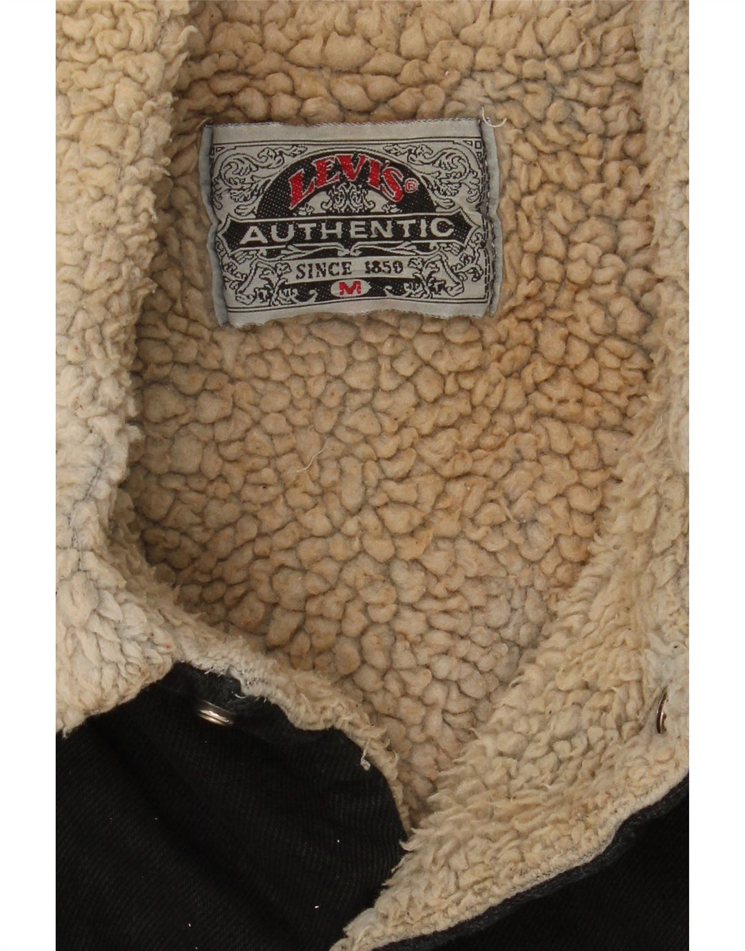 Levi's Chaqueta vaquera Sherpa para hombre Reino Unido 38 Mediana Negra
