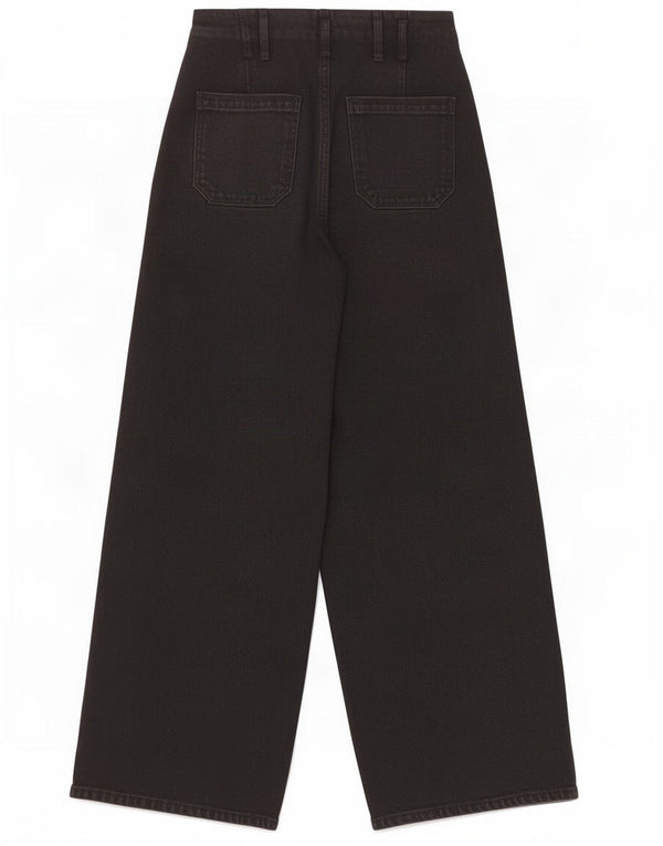 Zara Vaqueros De Pierna Ancha Para Mujer EU 34 2XS W24 L25 Negro
