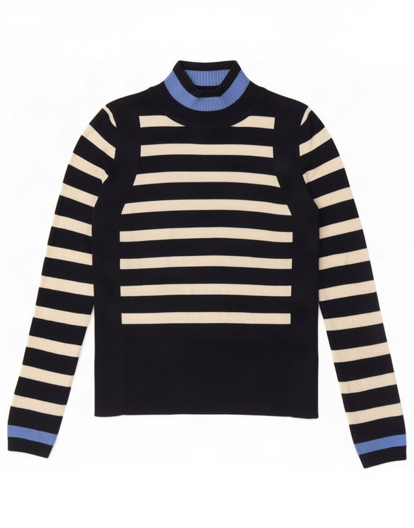 Marks & Spencer Womens Turtle Neck Jumper Sweater UK 10 Small Navy Blue