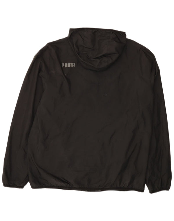 Puma Mens Hooded Rain Jacket UK 18 XL Black Polyester