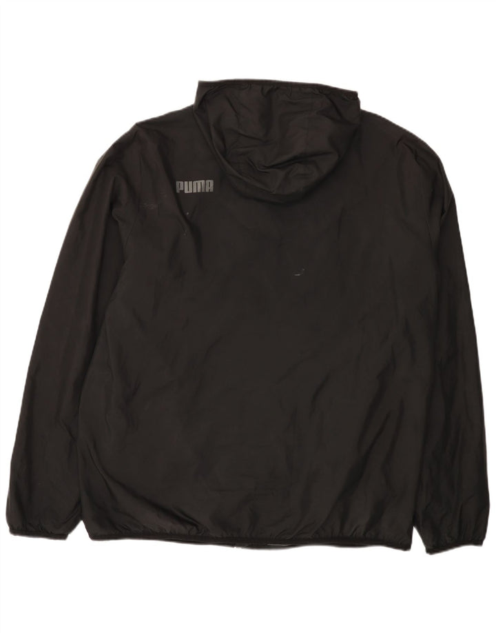 Puma Chaqueta impermeable con capucha para hombre UK 18 XL Poliéster negro