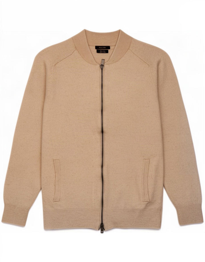 Massimo Dutti Cárdigan Mujer UK 40 Lana Mediana Beige