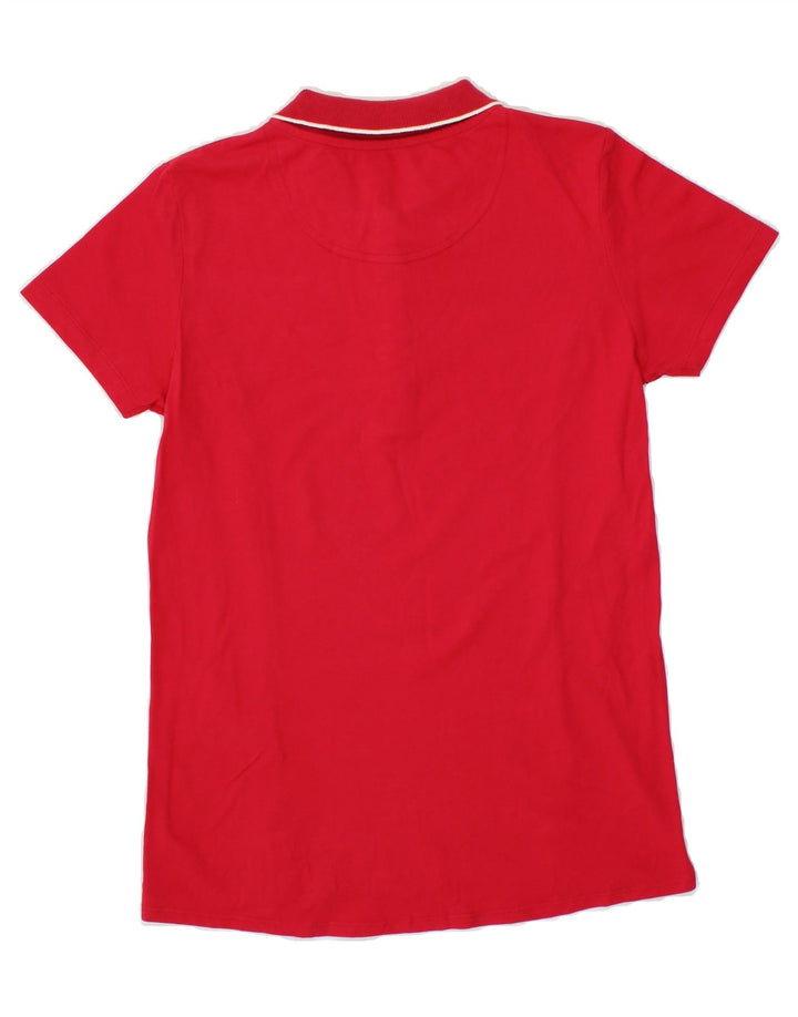 DACK'S Womens Polo Shirt UK 12 Medium Red Cotton Vintage Dack's and Second-Hand Dack's from Messina Hembry 