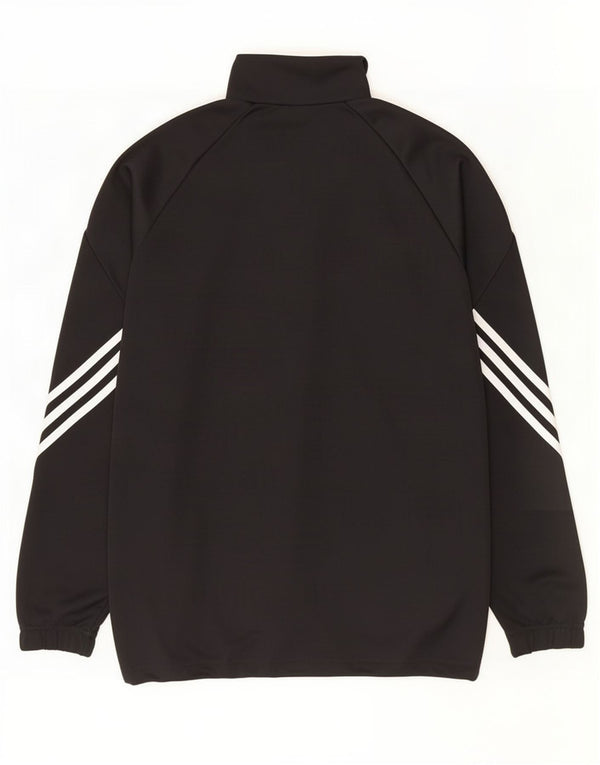 Adidas Mens Climalite Chándal Top Chaqueta Grande Negro Poliéster