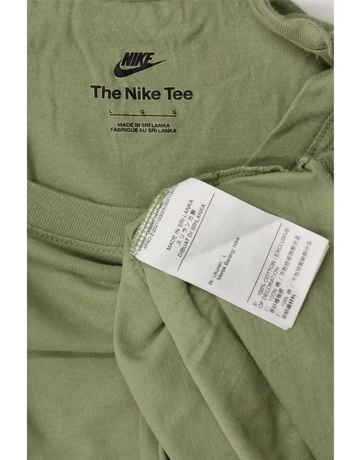 Camiseta Nike Hombre Top Grande Verde Algodón