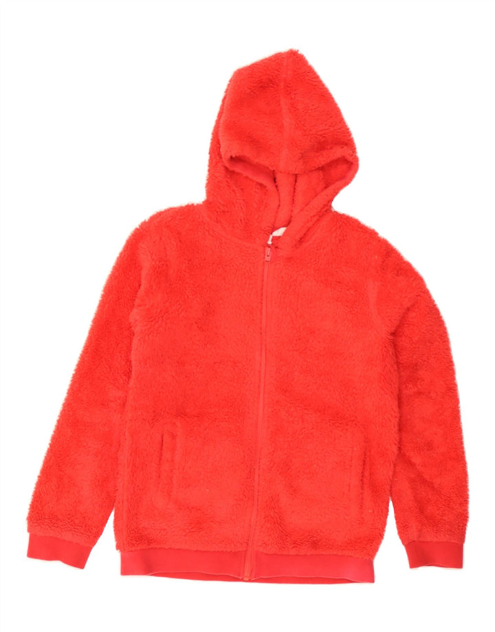 ROXY Boys Graphic Hooded Fleece Jacket 13-14 Years XL  Red Vintage Roxy and Second-Hand Roxy from Messina Hembry 