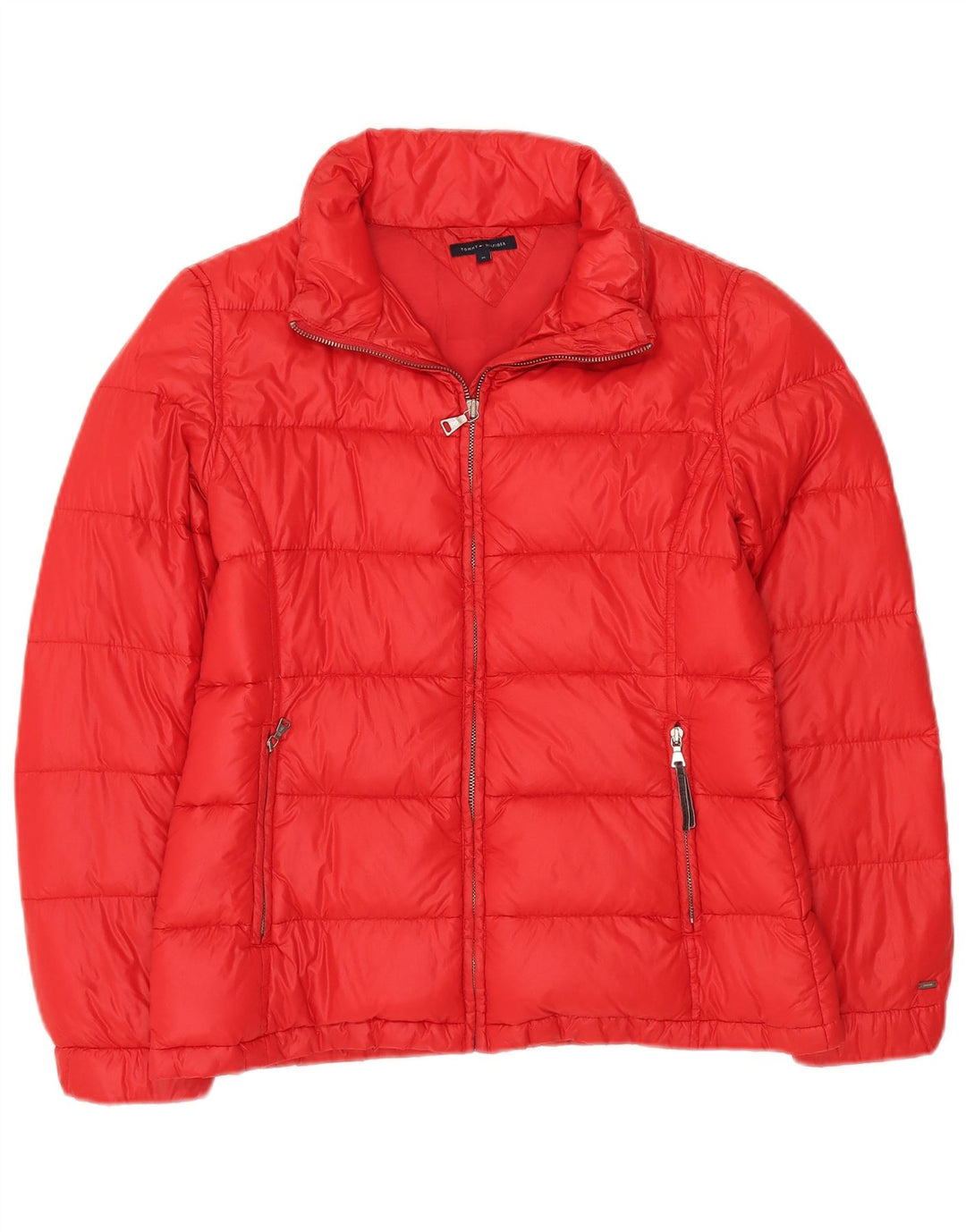 Tommy Hilfiger Chaqueta acolchada para mujer UK 44 Mediana Nylon rojo