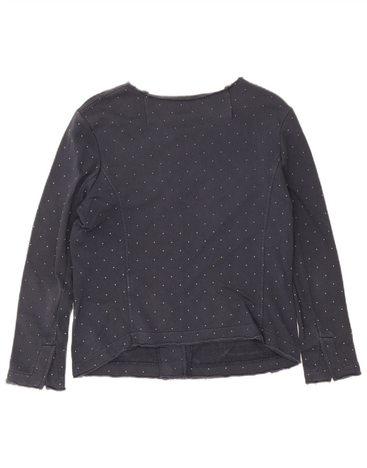 Sun68 - Chaqueta corta para mujer (talla 40), talla pequeña, algodón con lunares, color azul marino