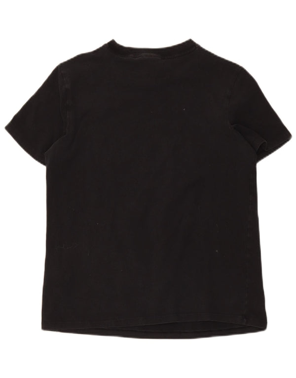 Adidas - Camiseta gráfica para mujer, talla 40, talla mediana, algodón negro