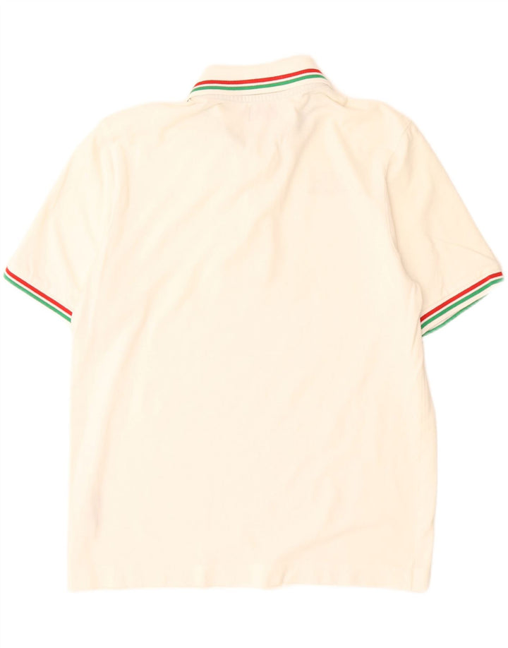 KAPPA Polo Hombre Mediano Off White Algodón