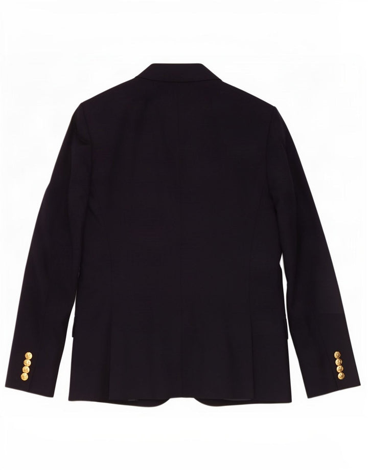 Ralph Lauren Chaqueta Blazer de 2 Botones para Mujer US 8 Mediana Lana Azul Marino