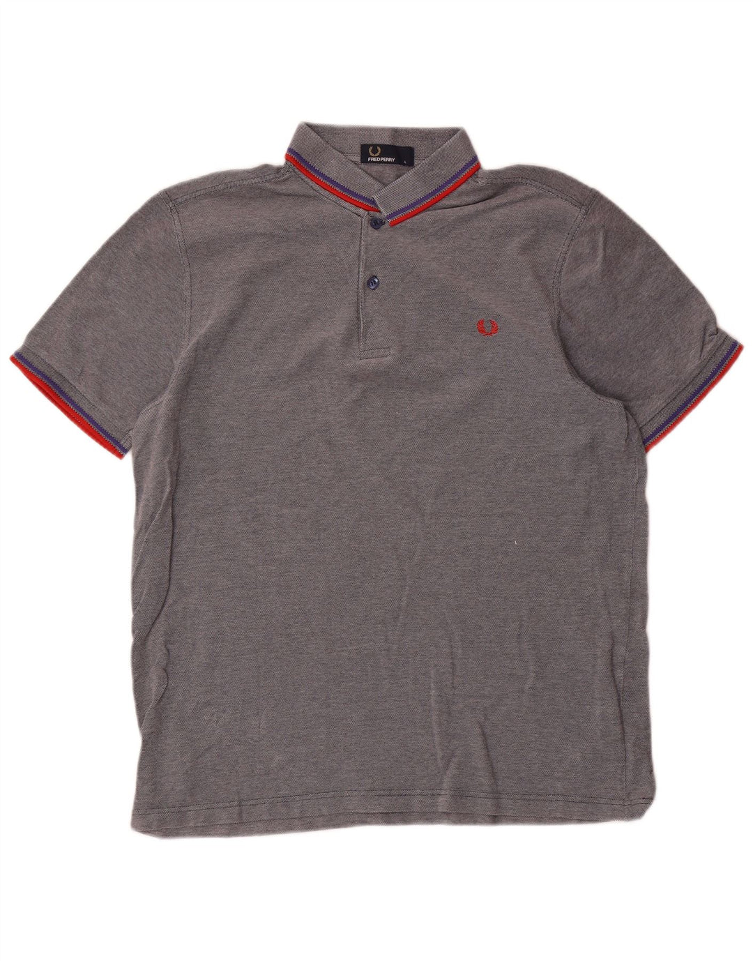 Fred Perry Polo Para Hombre De Algodón A Rayas Gris Grande