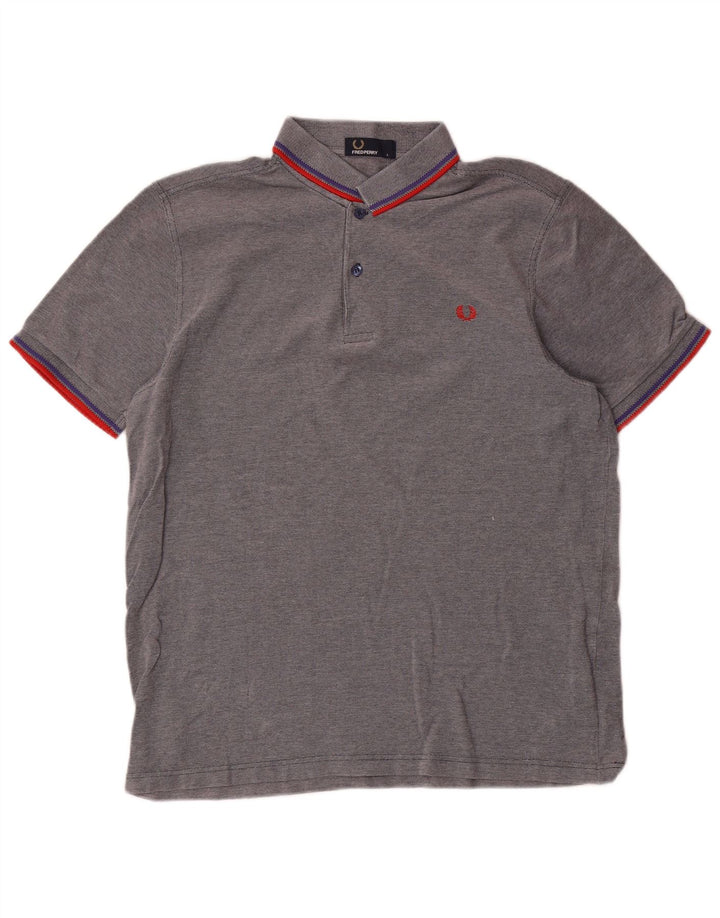 Fred Perry Polo Para Hombre De Algodón A Rayas Gris Grande