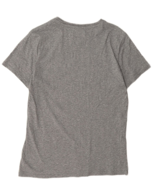 Tommy Hilfiger Camiseta de corte regular para hombre Top pequeño de algodón moteado gris
