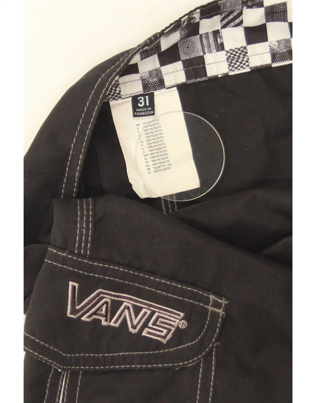 Bañador Vans Hombre Mediano Negro Poliéster