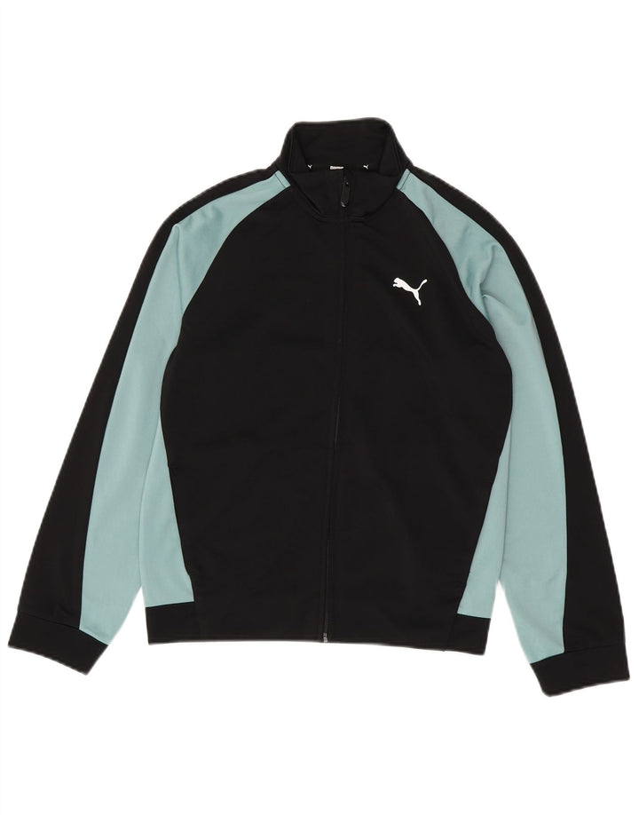Puma Chaqueta de chándal para niños 11-12 años Mediana Negro Colorblock