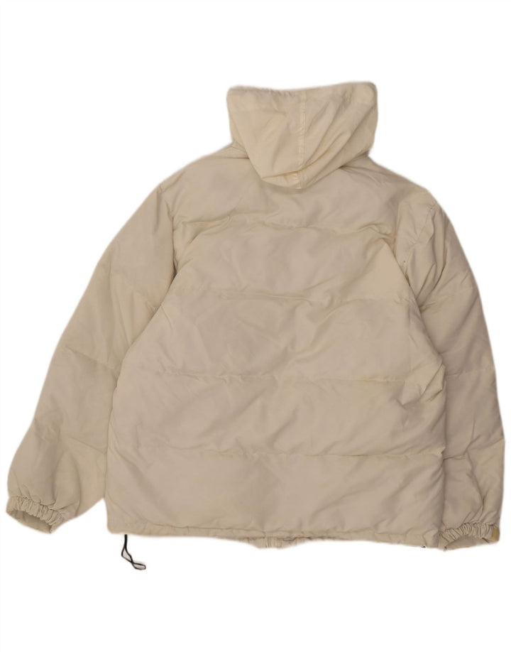 Invicta Chaqueta acolchada holgada con capucha para hombre UK 36 Small White Poliéster