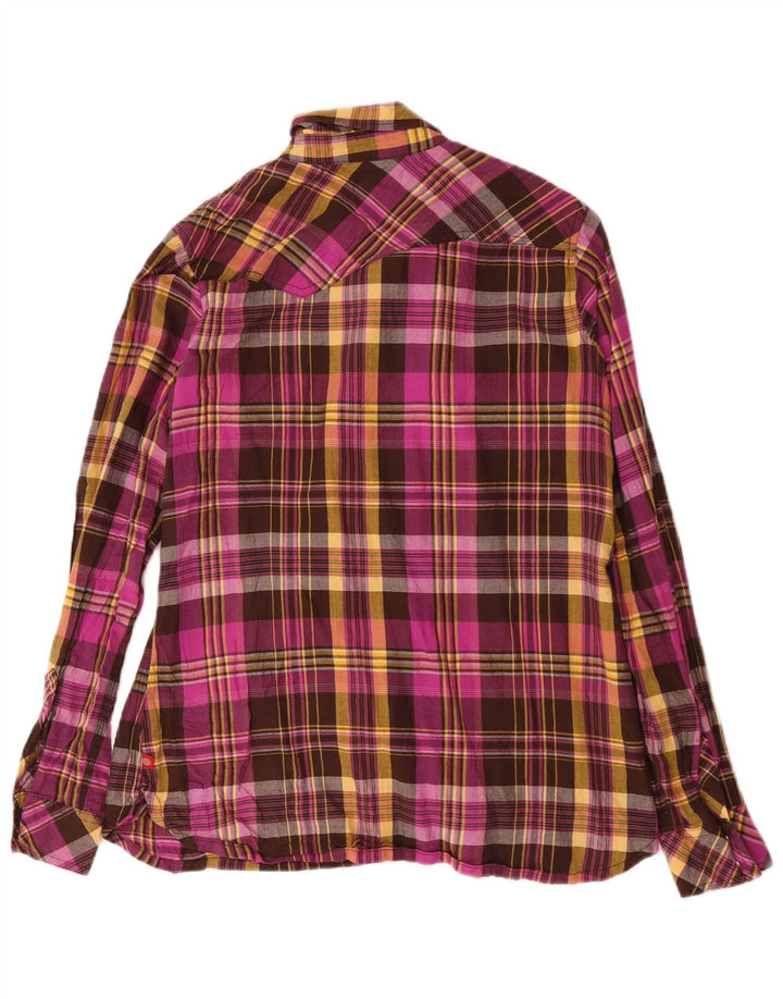 Dickies Camisa de franela para mujer UK 46 Algodón a cuadros multicolor grande