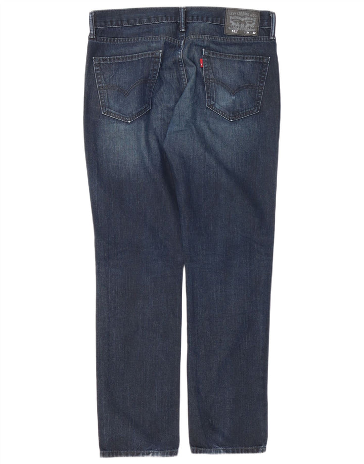 Levi's Hombre 511 Slim Jeans W34 L32 Algodón Azul Marino