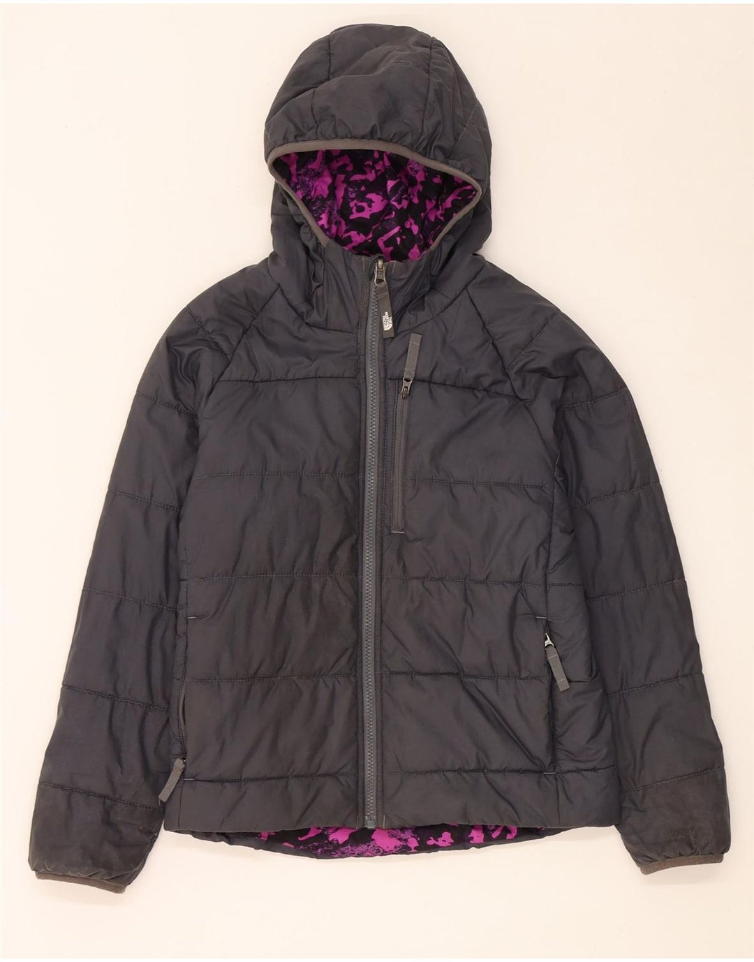 The North Face Chaqueta Reversible con Capucha para Niñas 9-10 Años Mediana Negro