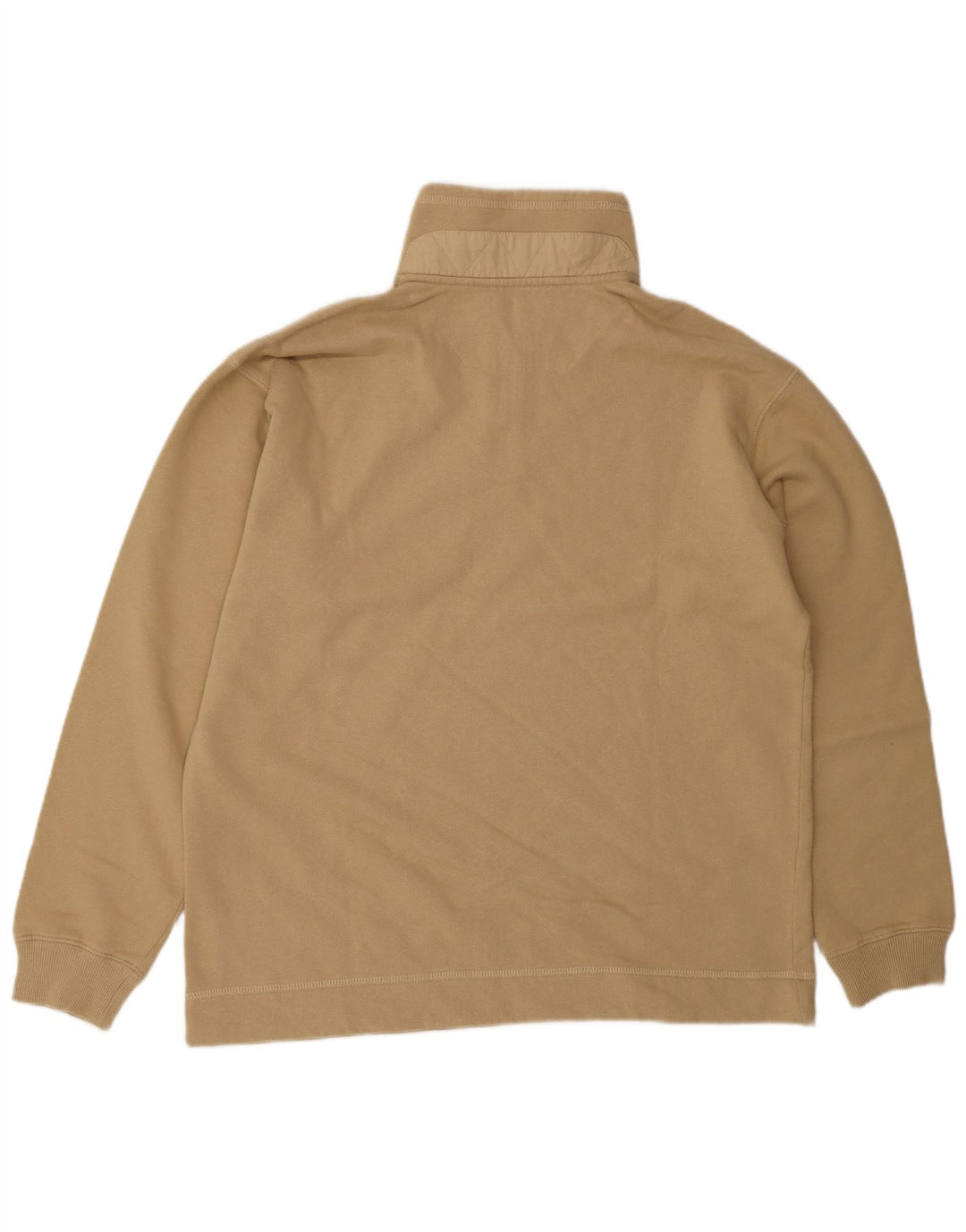 Think Pink - Sudadera con cuello y cremallera para hombre, jersey de algodón beige medio