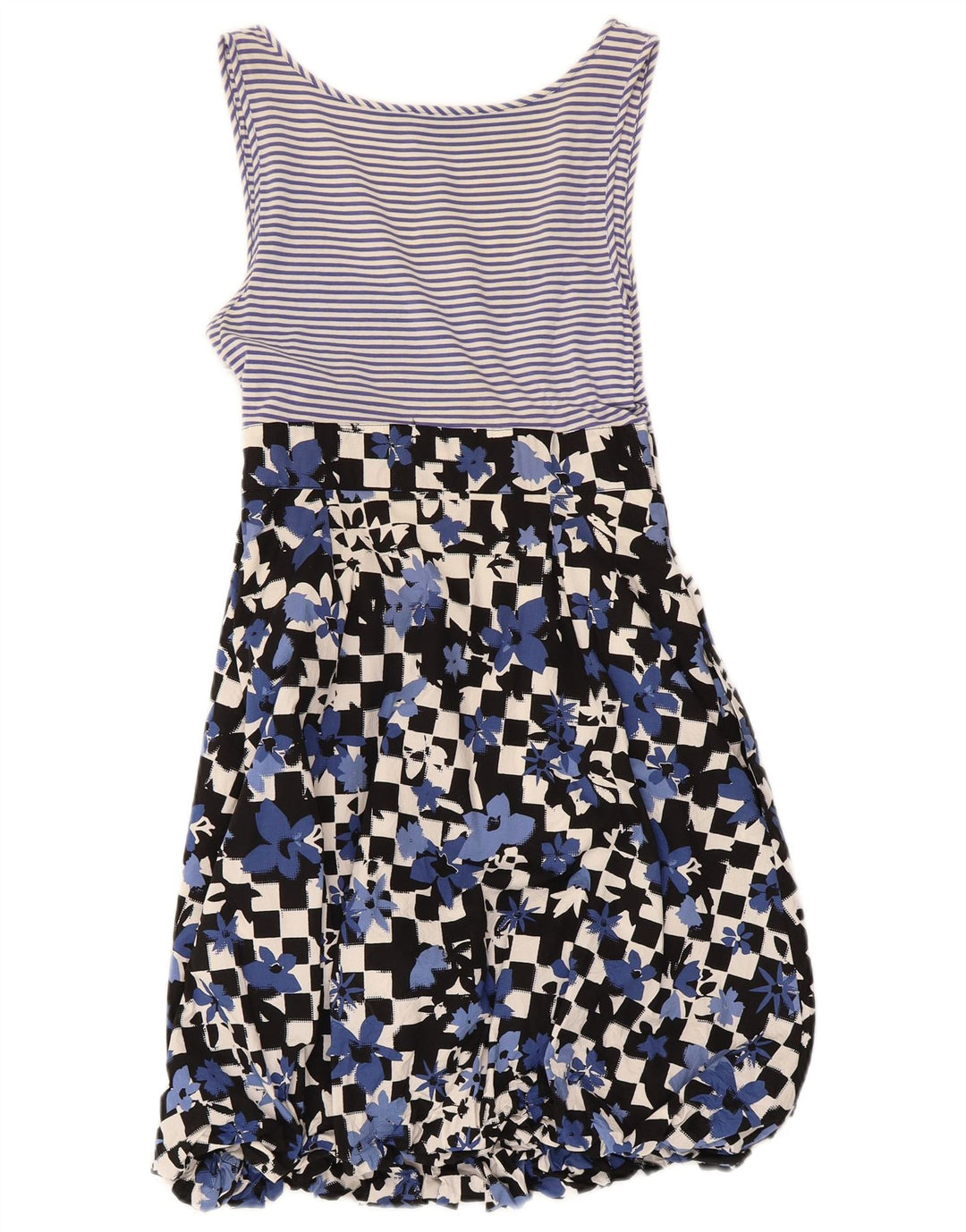 Moschino Mujer Vestido De Verano UK 8 Pequeño Azul Floral