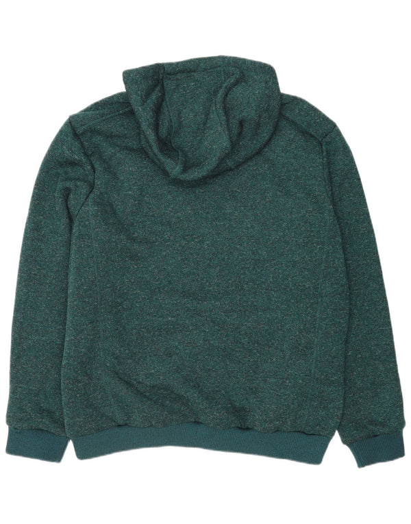 Mountain Warehouse Suéter con capucha y cremallera para hombre XL Poliéster moteado verde