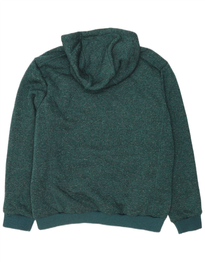 Mountain Warehouse Suéter con capucha y cremallera para hombre XL Poliéster moteado verde