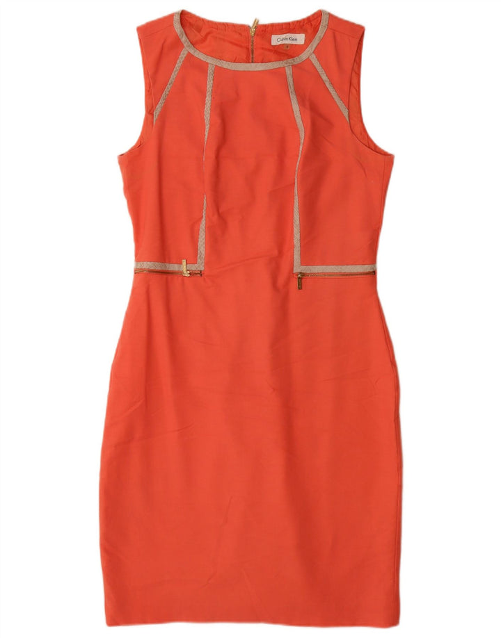 Calvin Klein vestido sin mangas para mujer US 6 mediano naranja