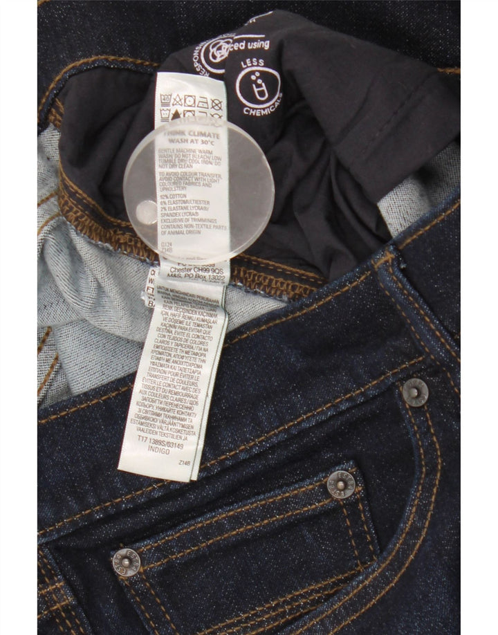 Marks & Spencer Jeans ajustados para hombre W38 L29 Algodón azul marino