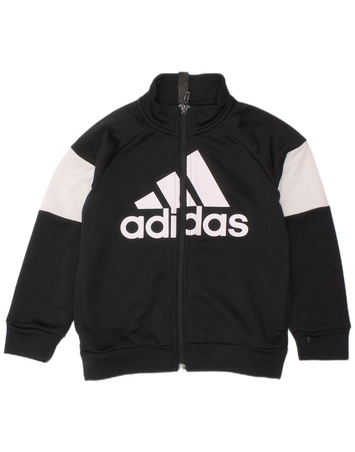 ADIDAS Chaqueta de chándal con gráfico para niños 4-5 años Bloque de color negro