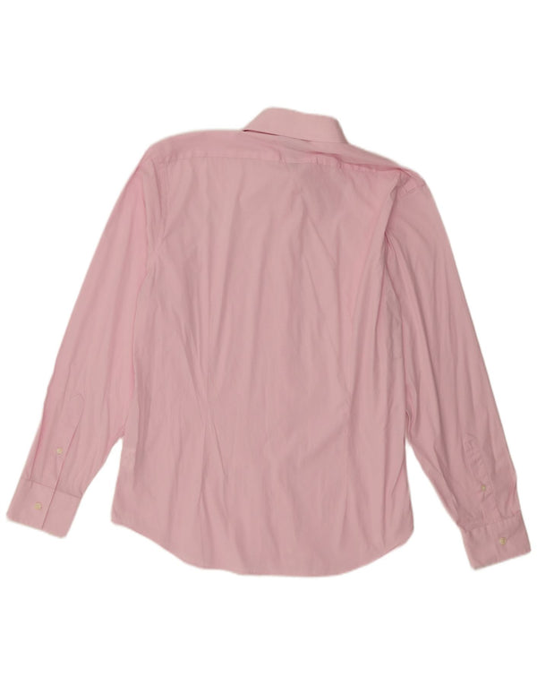 Calvin Klein Camisa Slim Fit para Hombre Talla 16 1/2 Grande Algodón Rosa