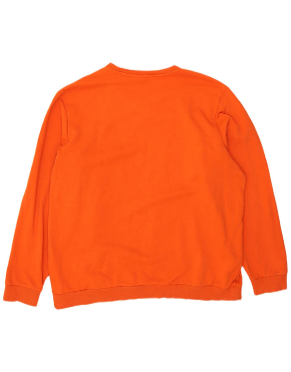 Adidas - Sudadera gráfica para hombre, talla 2XL, algodón naranja