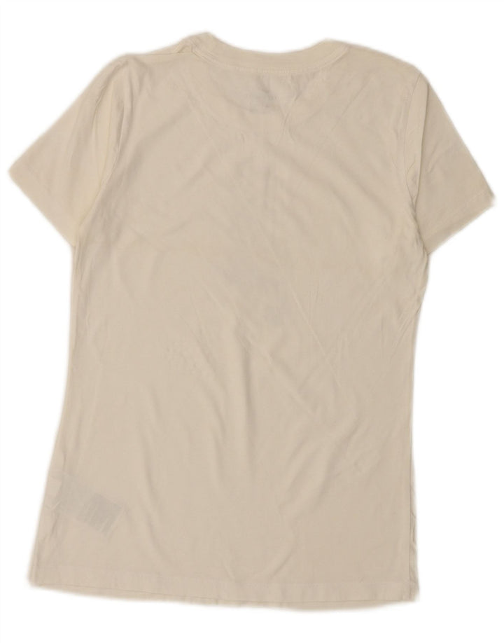 Nike Camiseta gráfica para mujer Top UK 6 XS Algodón blanco