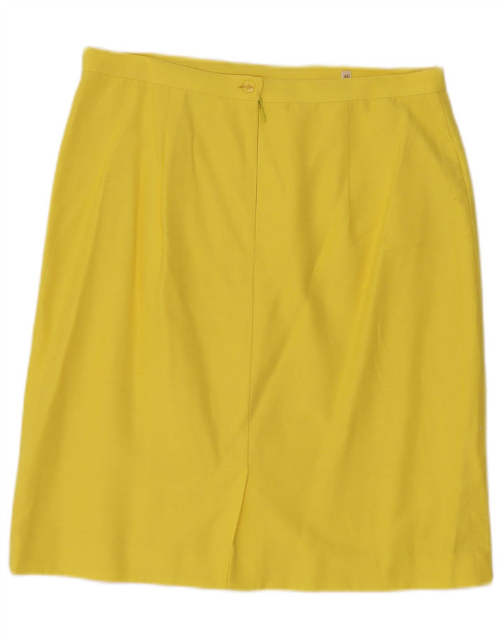 Falda midi superior para mujer IT 46 Large W30 Viscosa amarilla