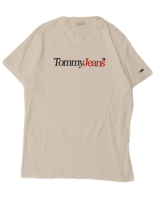 Tommy Hilfiger - Camiseta gráfica para hombre, talla pequeña, color blanco