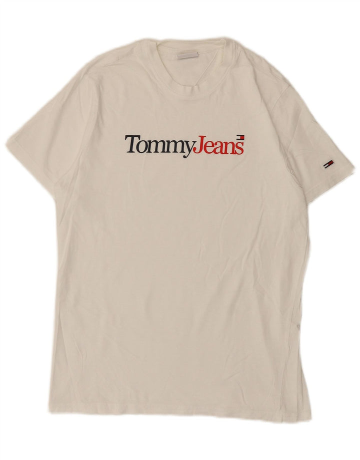 Tommy Hilfiger - Camiseta gráfica para hombre, talla pequeña, color blanco