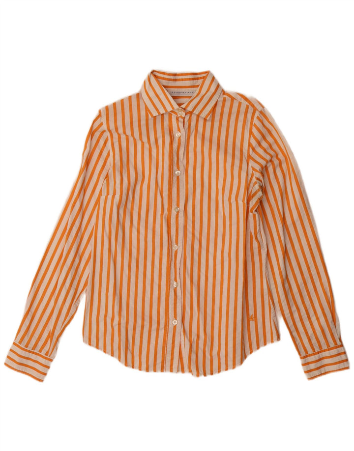 Camisa para mujer Brooksfield IT 46 Algodón a rayas naranja grande