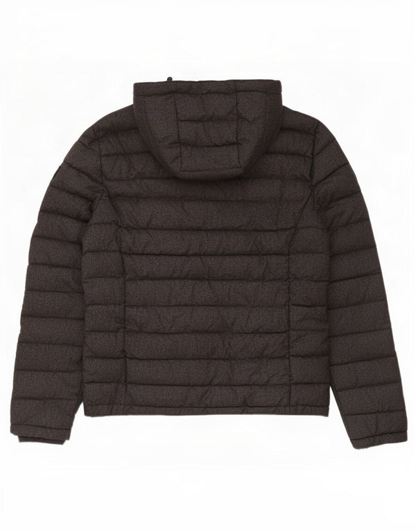 Superdry Chaqueta acolchada con capucha para hombre ES 42 XL Poliéster gris