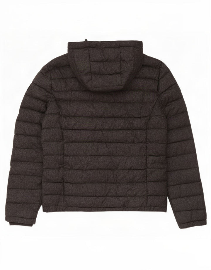 Superdry Chaqueta acolchada con capucha para hombre ES 42 XL Poliéster gris