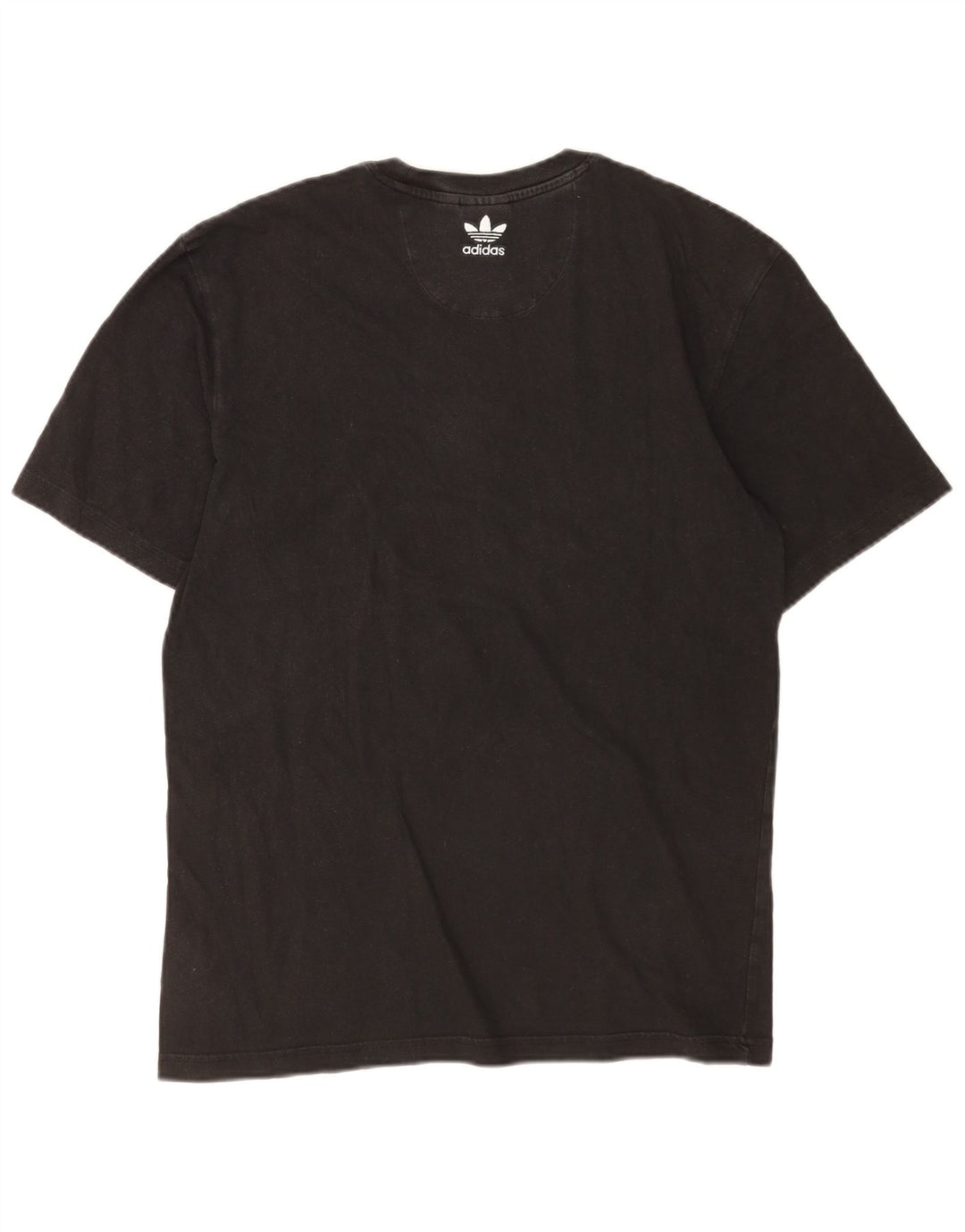 Adidas - Camiseta para hombre, talla pequeña, algodón negro