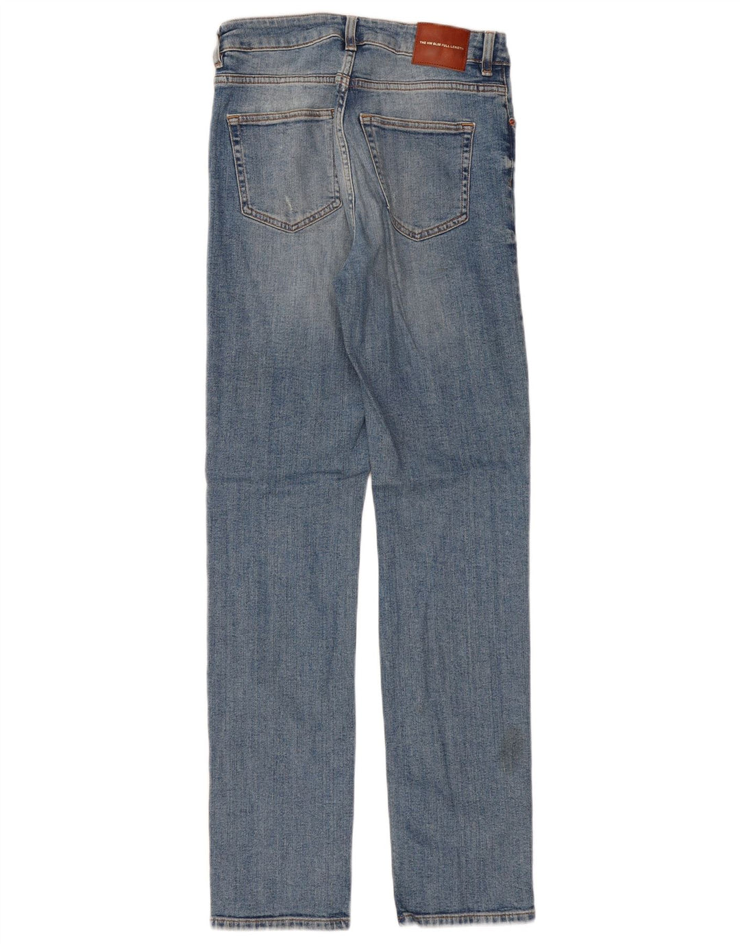 ZARA Mujer Vaqueros Rectos Desgastados EU 36 XS W26 L32 Azul