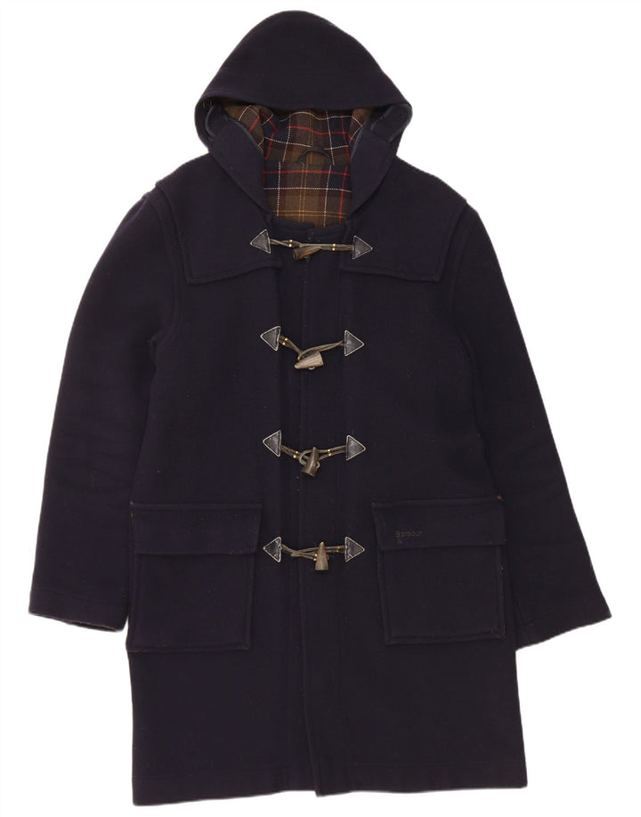 Trenca con capucha para hombre Barbour UK 36 Small Lana azul marino