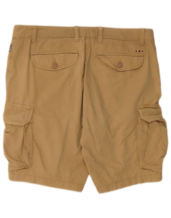 Napapijri Shorts Cargo Hombre W34 Grande Algodón Beige