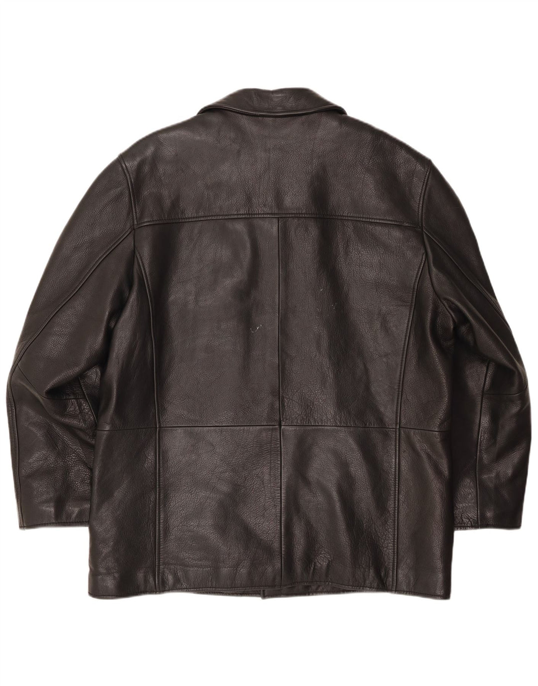 VINTAGE Chaqueta de cuero para hombre Reino Unido 46 3XL Cuero negro