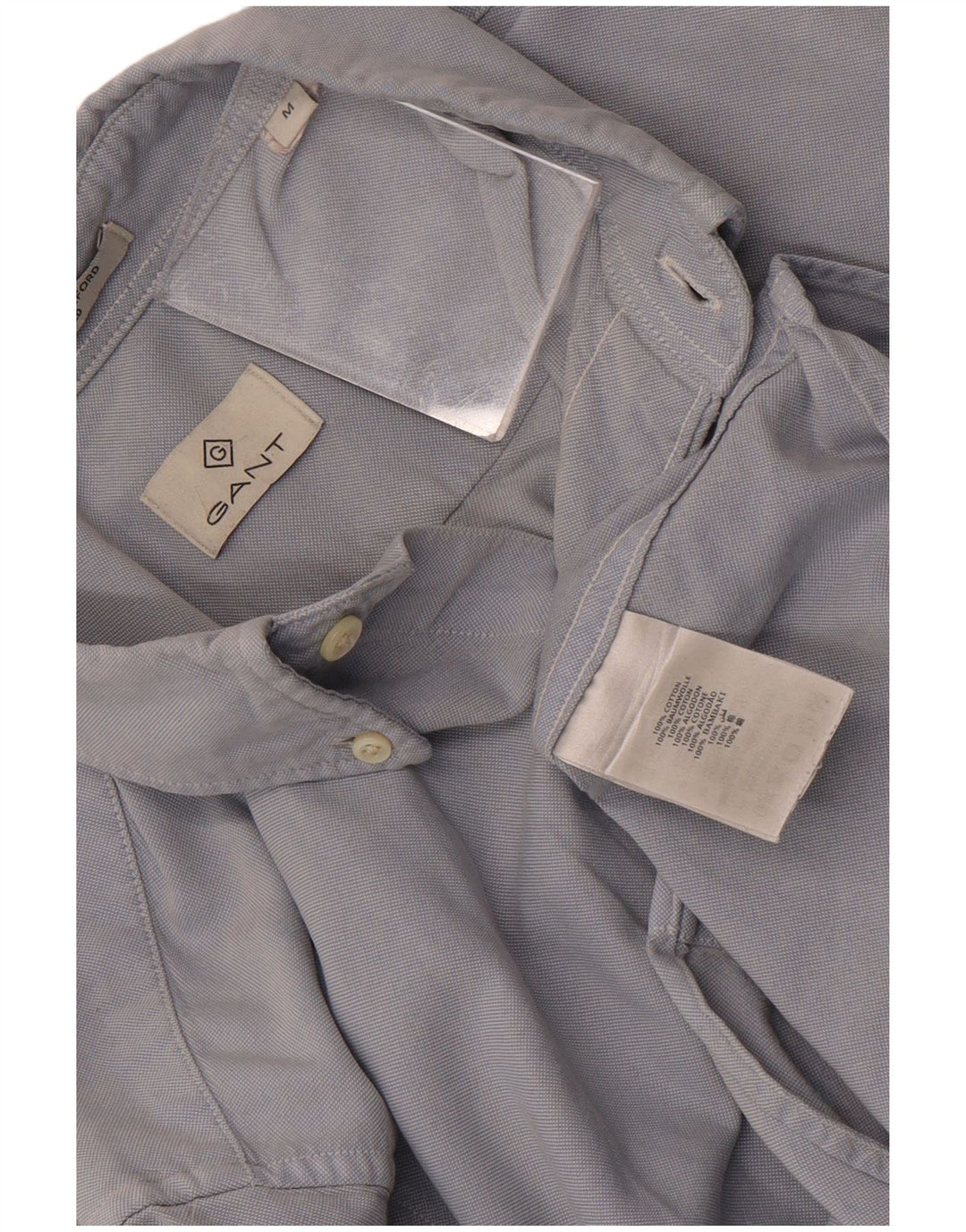 GANT Camisa ajustada de algodón azul medio para hombre