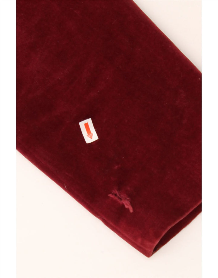 COUNTRY CASUALS Chaqueta Blazer de Terciopelo con 2 Botones para Mujer UK 44 Grande Borgoña