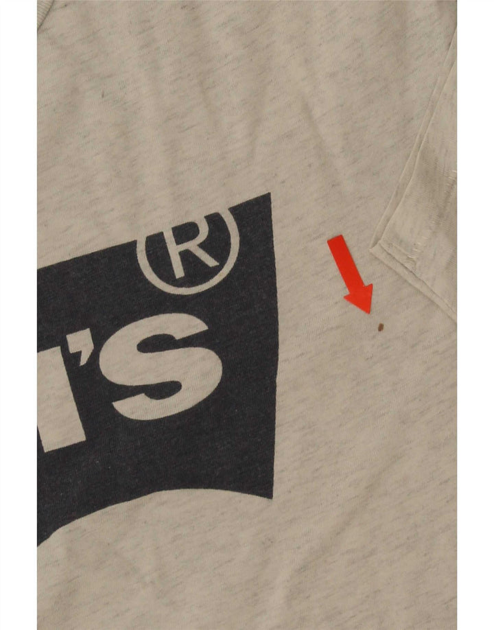 Levi's Camiseta gráfica para hombre Top grande gris moteado