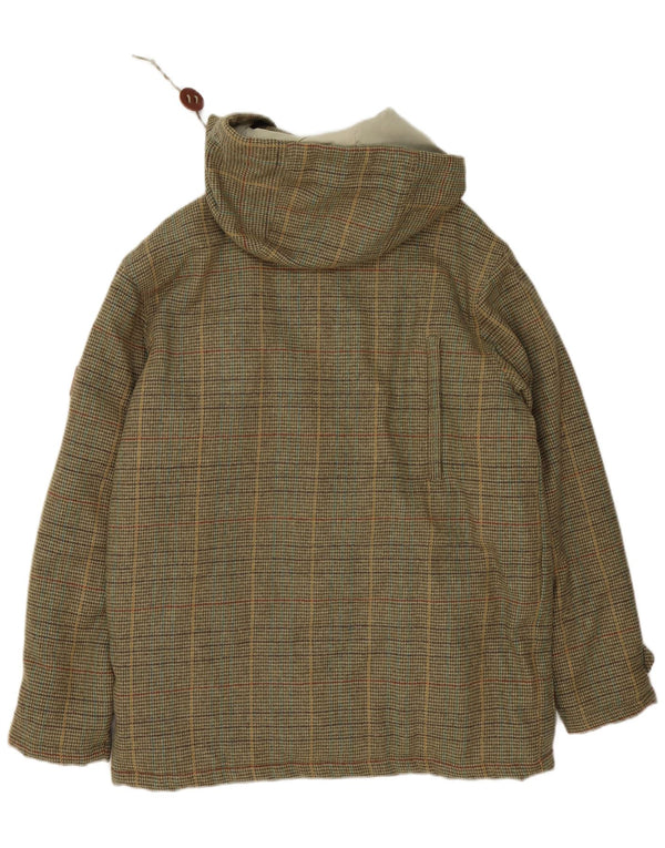 Penfield Chaqueta acolchada con capucha para hombre UK 38 Medium Khaki Houndstooth